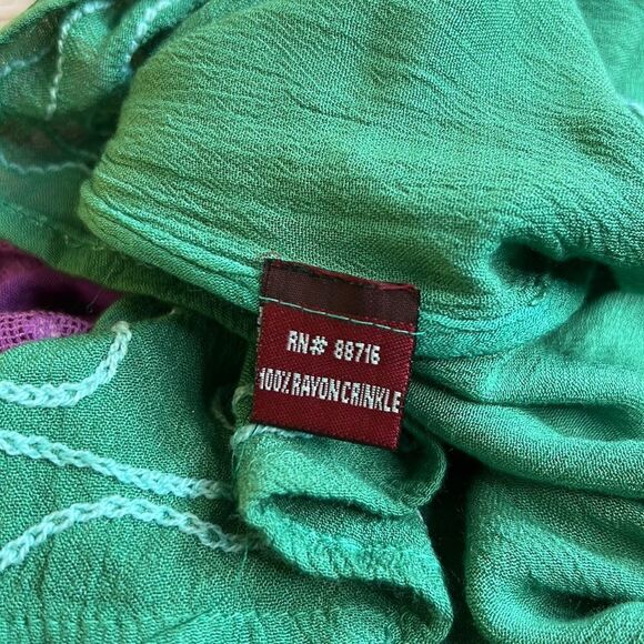 NWT Sunflower Tie Dye Beach Embroidered Sleeveless Dress Flowy Size Medium Boho - Picture 11 of 11